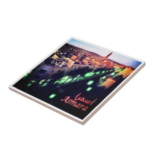 Azulejo zER004 ASMARA POR NOCHE, Eritrea, África,