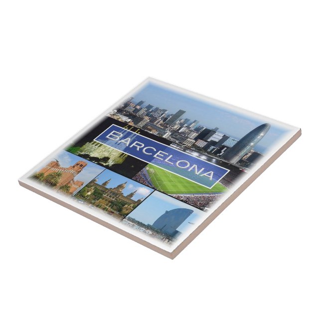 Azulejo zES003 BARCELONA España, (Lado)