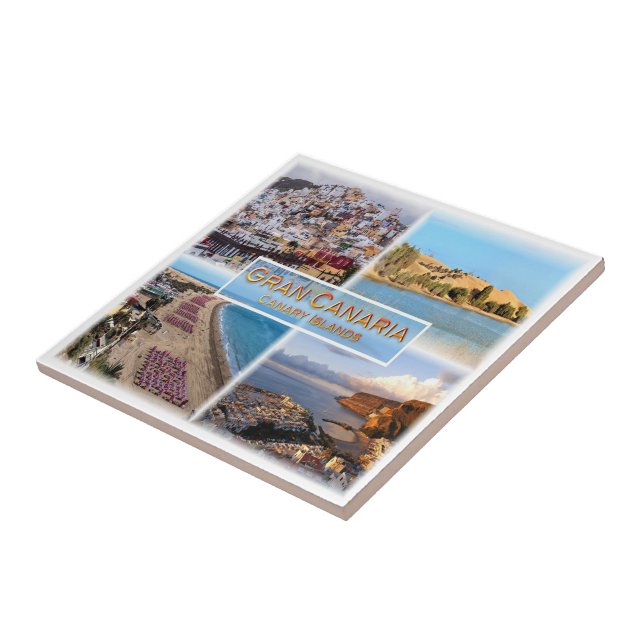 Azulejo zES008 LAS PALMAS Gran Canaria, (Lado)