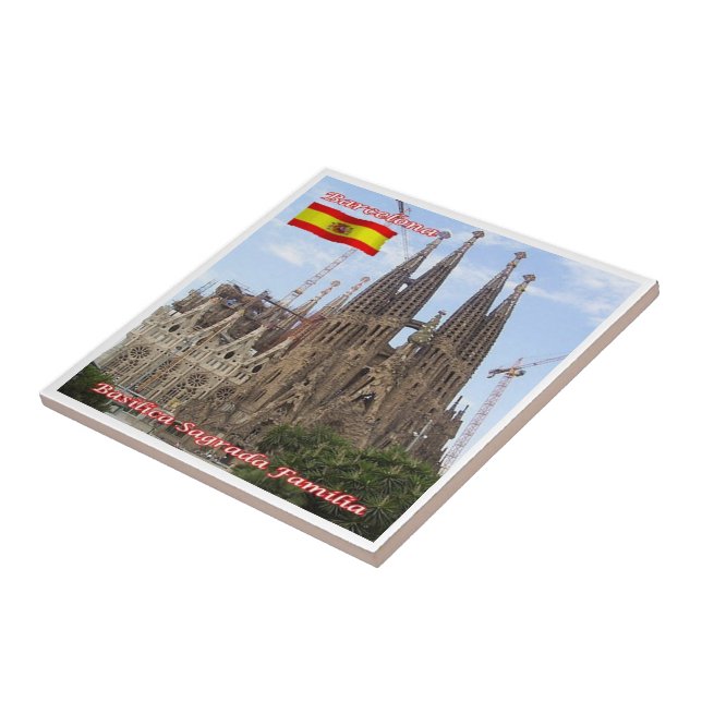 Azulejo zES013 Basílica BARCELONA Sagrada Familia, (Lado)