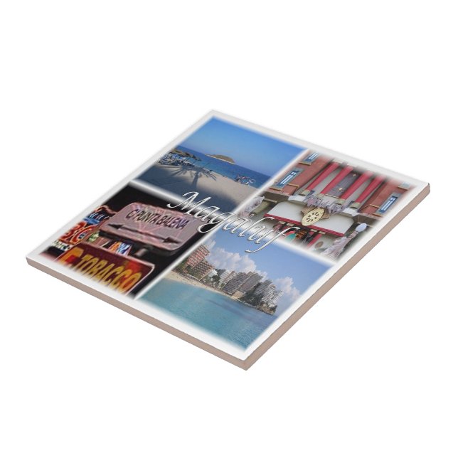 Azulejo zES034 MAGALUF Mallorca España, (Lado)