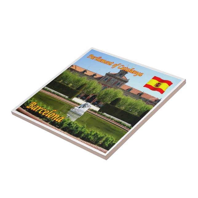 Azulejo zES039 BARCELONA, Plaza de España, (Lado)