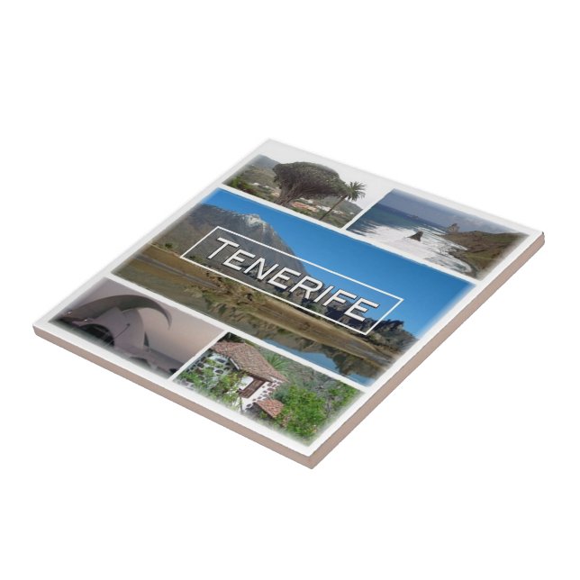 Azulejo zES045 TENERIFE, Islas Canarias, España, (Lado)