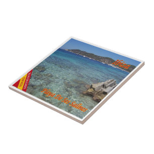 Azulejo zES056 EIVISSA Beach of salt, España,
