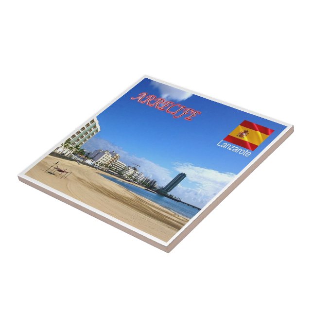 Azulejo zES086 LANZAROTE, ARRECIFE, España, (Lado)