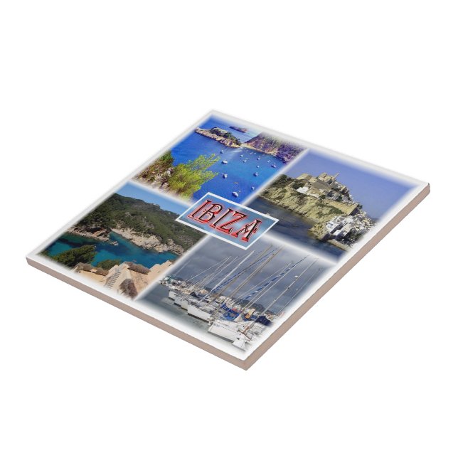 Azulejo zES113 IBIZA, casco antiguo, San Miquel, Santa Eul (Lado)