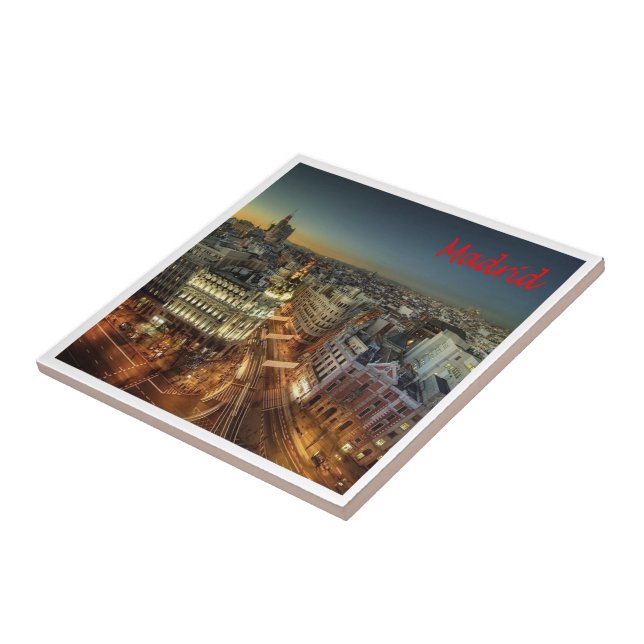 Azulejo zES118 MADRID City, España, Europa, (Lado)