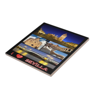 Azulejo zES132 SEVILLA "I Love", España,