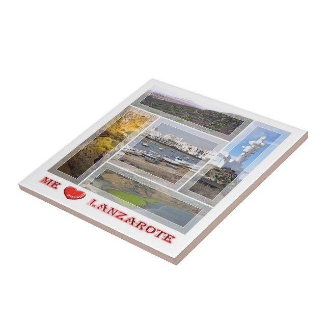 Azulejo zES145 LANZAROTE "I Love", España, (Lado)