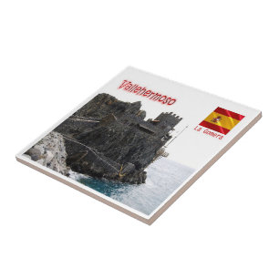 Azulejo zES151 LA GOMERA Vallehermoso, Castillo del Mar,