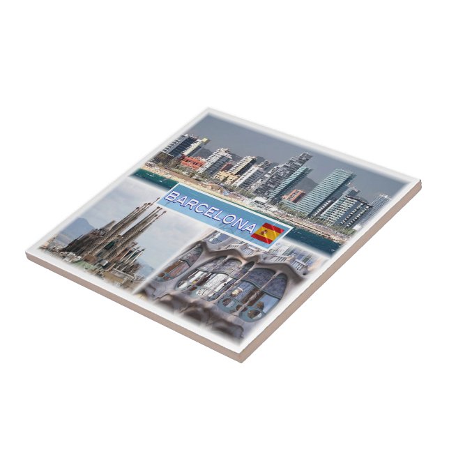 Azulejo zES157 BARCELONA, Sagrada Familia Cataluña (Lado)