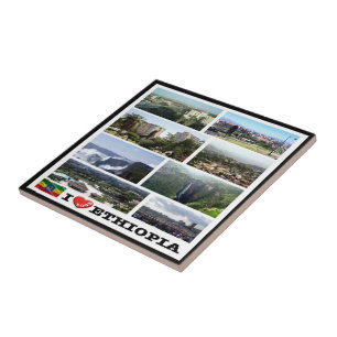 Azulejo zET015 ETIOPÍA I Love, Mosaic, África,