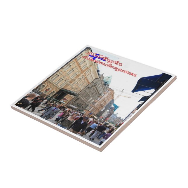 Azulejo zFI003 HELSINKI Alexandersgatan, Finlandia, (Lado)