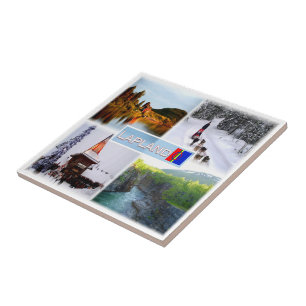 Azulejo zFI010 LAPLAND LAKE INARI LAMMINTUPA SANTA CLAUS,