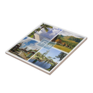 Azulejo zFJ003 FIJÍ, Mosaico, Oceanía,