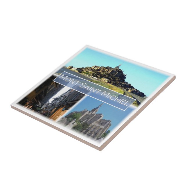 Azulejo zFR029 MONT SAINT MICHEL, Normandía (Lado)