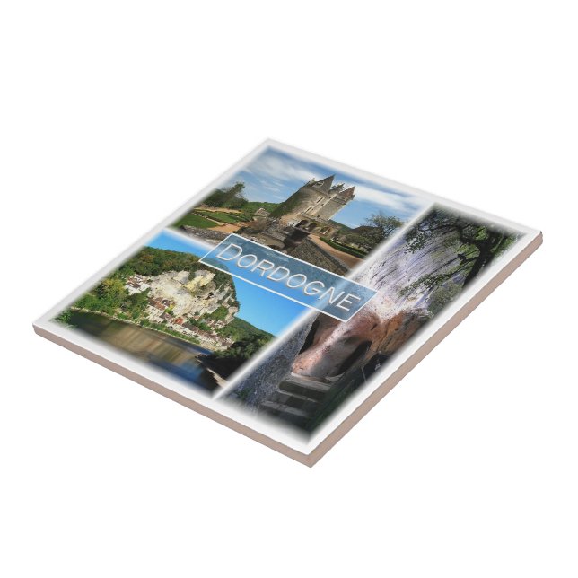 Azulejo zFR033 DORDOGNE, Francia, (Lado)