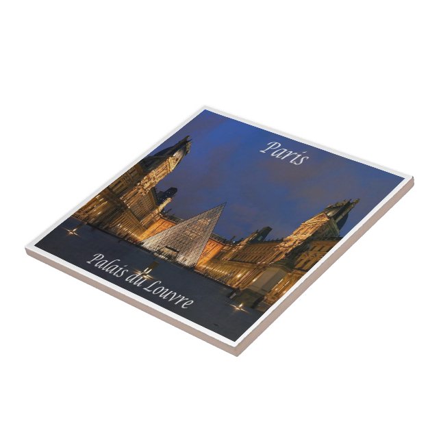 Azulejo zFR052 PARIS, Louvre Palace, Francia, (Lado)