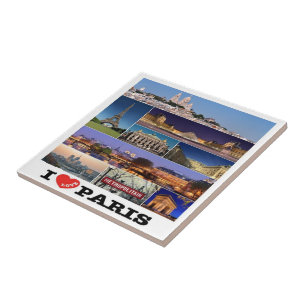 Azulejo zFR057 PARIS "I Love", Francia,