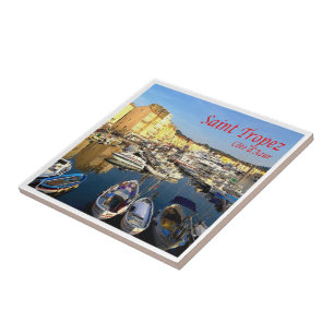 Azulejo zFR078 SAINT TROPEZ Riviera Francesa, Francia,