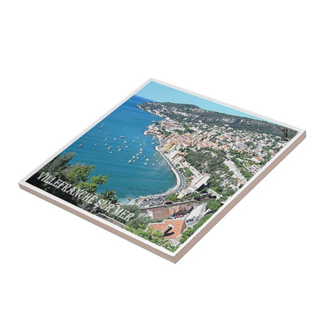Azulejo zFR083 VILLEFRANCHE SUR MER Riviera Francesa, (Lado)