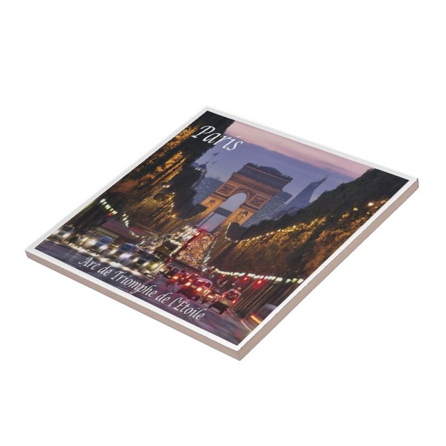 Azulejo zFR104 PARIS Arc de Triomphe de l'Étoile, (Lado)