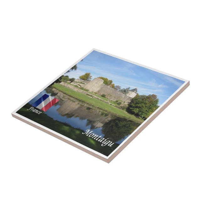 Azulejo zFR131 MONTAIGU, Francia, (Lado)