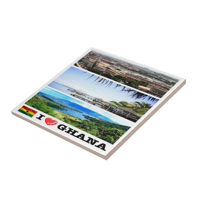 Azulejo zGH007 GHANA I Love, Mosaic, Africa, (Lado)