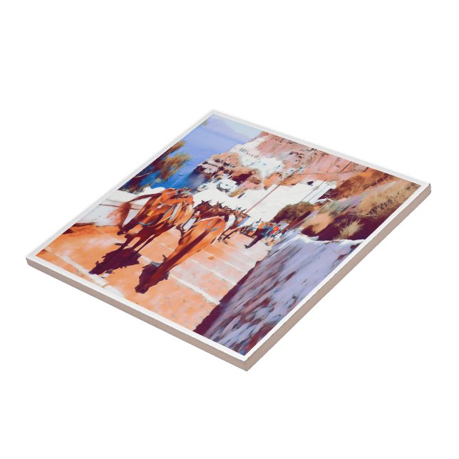 Azulejo zGR010 SANTORINI, Fira, Grecia, (Lado)