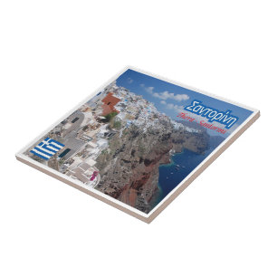 Azulejo zGR033 SANTORINI Thera, Grecia,