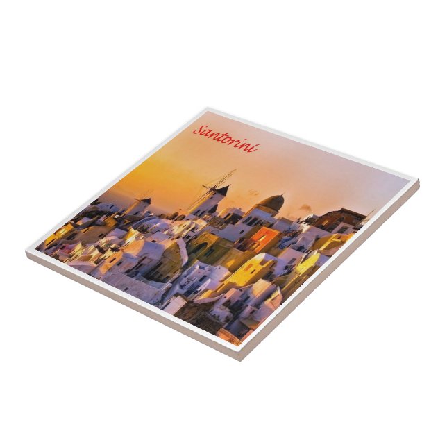 Azulejo zGR035 SANTORINI, Thera, Grecia, (Lado)