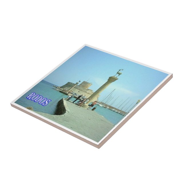 Azulejo zGR036 RHODES, Grecia, (Lado)