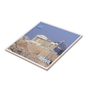 Azulejo zGR067 ATENE Parthenon, Grecia,