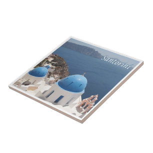 Azulejo zGR070 SANTORINI Thera, Oia, Grecia,