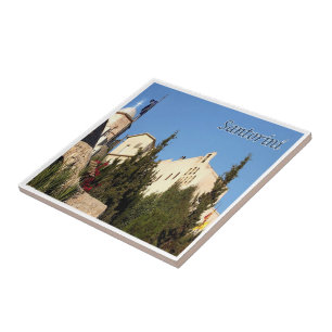 Azulejo zGR081 SANTORINI, Monasterio, Grecia,