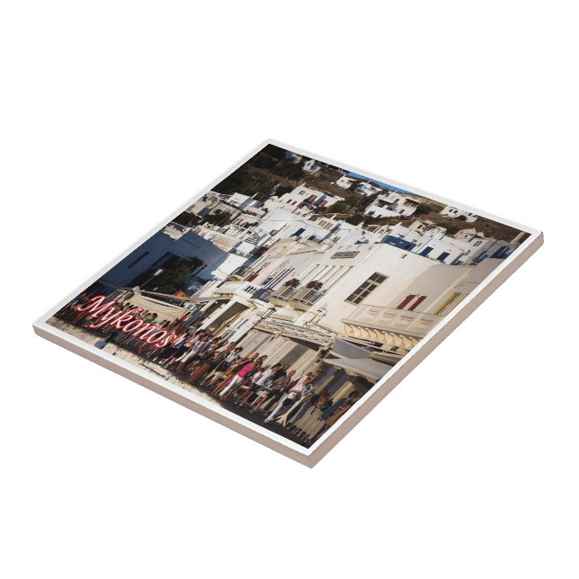 Azulejo zGR105 MYKONOS Panorama, Grecia, (Lado)