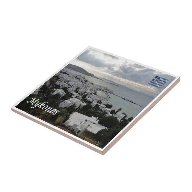 Azulejo zGR106 MYKONOS Panorama, Grecia, (Lado)