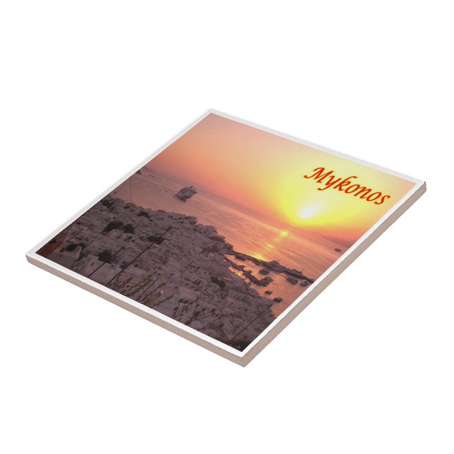 Azulejo zGR107 MYKONOS Panorama, Grecia, (Lado)