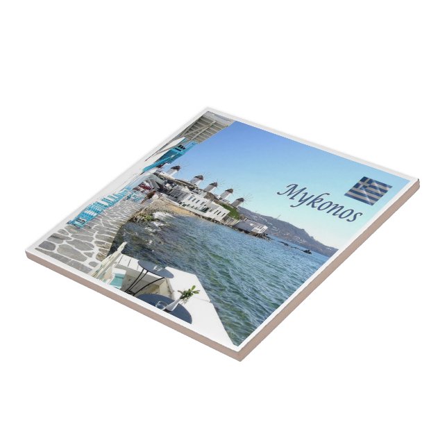 Azulejo zGR108 MYKONOS, Little Venice, Grecia, (Lado)