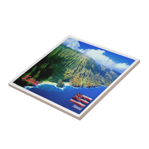 Azulejo zHI006 KAUAI, HAWAII, Aerial View, Oceanía,