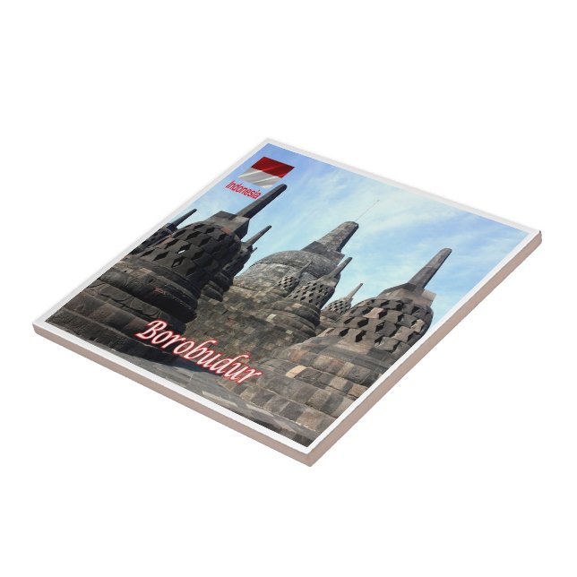 Azulejo zID024 BOROBUDUR, Indonesia, Asia, (Lado)