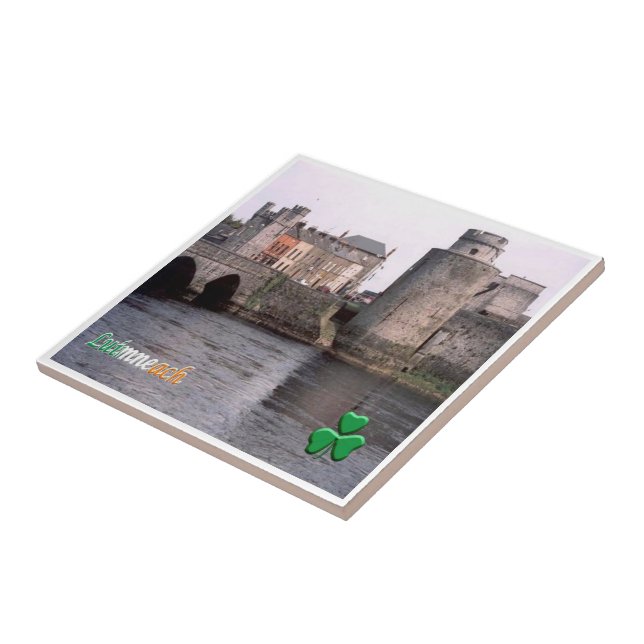 Azulejo zIE004 LIMERIK, Luimneach, Irlanda, (Lado)