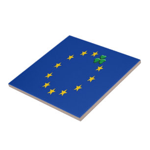 Azulejo zIE013 IRLANDA, Tema Europeo Bandera,