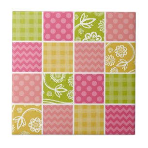 Azulejo Zigzag, Chevron, Polka Dots, Gingham, Patchwork
