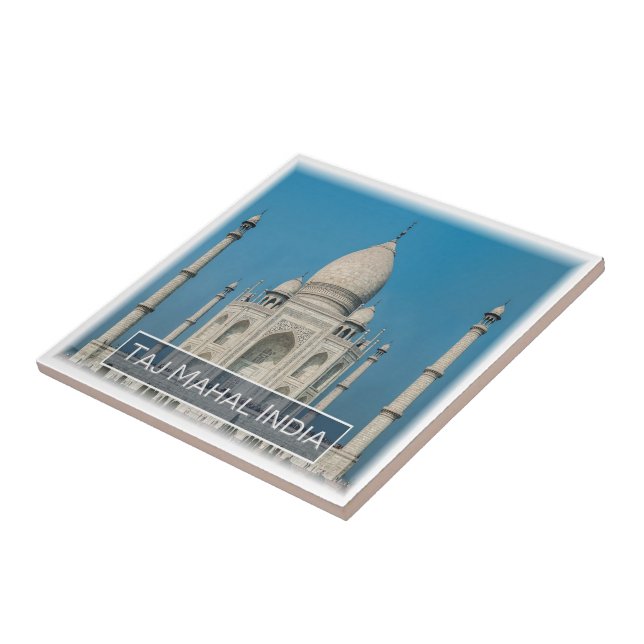 Azulejo zIN009 EL TAJ MAHAL, India, Asia, (Lado)