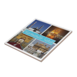 Azulejo zIN014 ORO TEMPLO AMRITSAR, India, Asia,