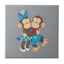 Azulejo zina y mimo beso de amor