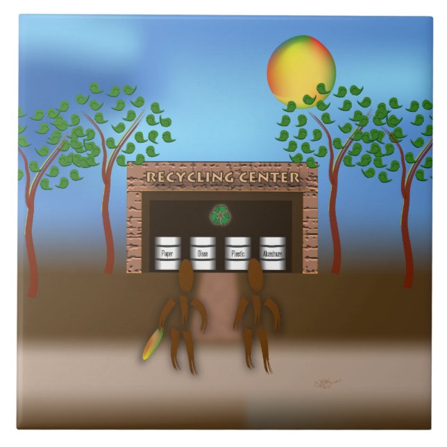 Azulejo Zinglees ~ Reciclaje (Frente)