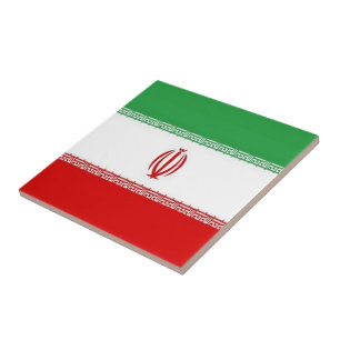 Azulejo zIR001 Bandera iraní Irán,