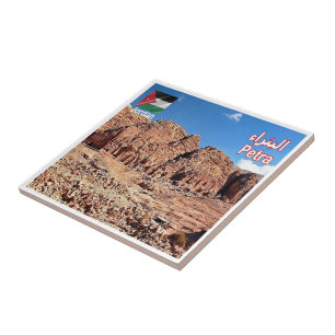 Azulejo zJO019 Vista general PETRA, Jordania, Asia,